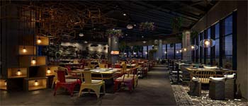 餐廳設(shè)計(jì)中常見(jiàn)的幾種布局各式