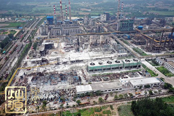 河南氣化廠爆炸觸目驚心 河南氣化廠爆炸前后廠區(qū)對比圖