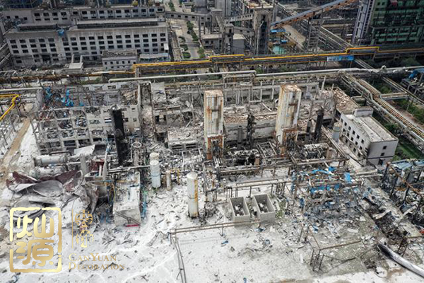 河南氣化廠爆炸觸目驚心 河南氣化廠爆炸前后廠區(qū)對比圖