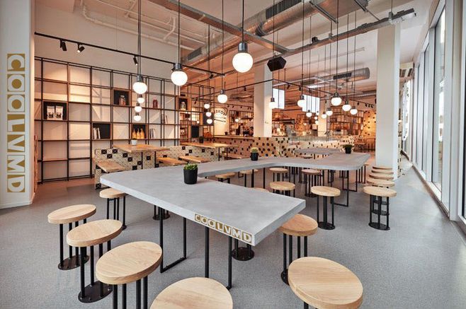 現(xiàn)代奶茶店裝修設(shè)計，金子招牌是“裝”出來的