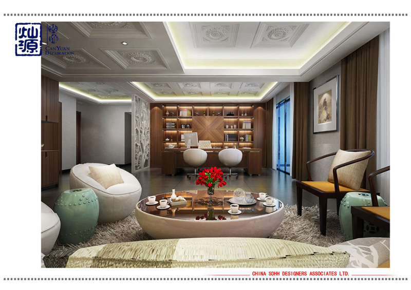 老板辦公室布局效果圖02 老板辦公室布局效果圖02