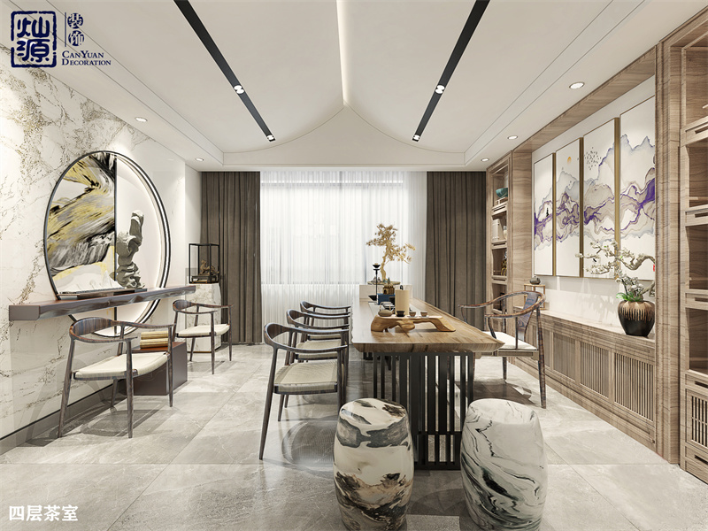 復(fù)式混搭500平辦公室裝修方案，好看還不貴？他們?cè)趺醋龅降?？? title=