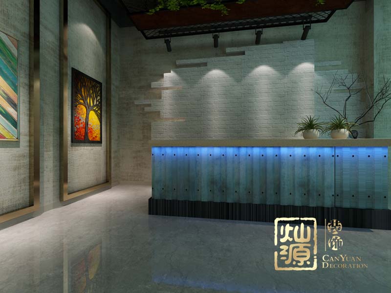 南寧工業(yè)風餐廳前臺裝修