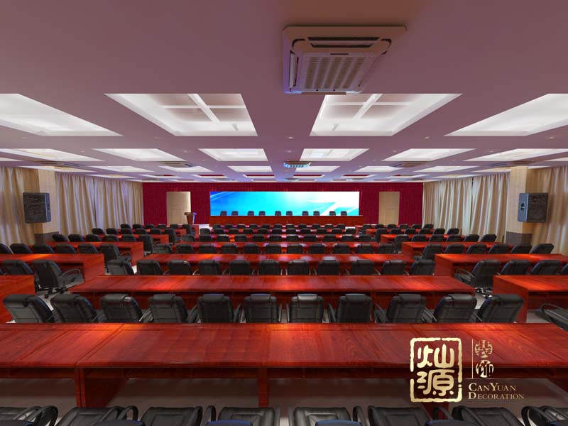 學(xué)校報告廳南寧多功能會議廳設(shè)計(jì)案例—燦源裝飾