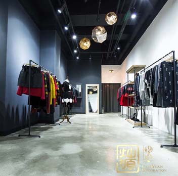 現(xiàn)代工業(yè)風服裝店裝修案例-燦源裝飾