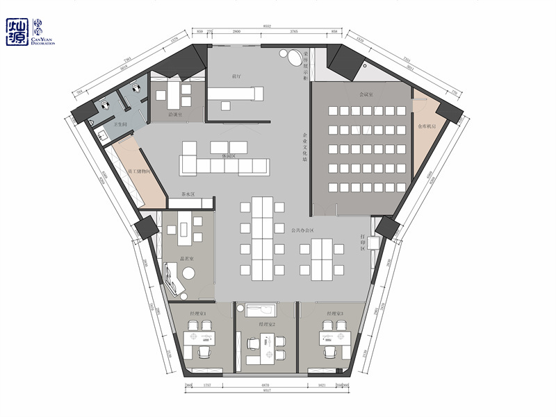 科技公司辦公室設(shè)計方案平面圖 科技公司辦公室設(shè)計方案平面圖