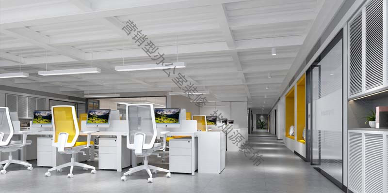 辦公樓裝修設計效果圖之辦公區(qū)域