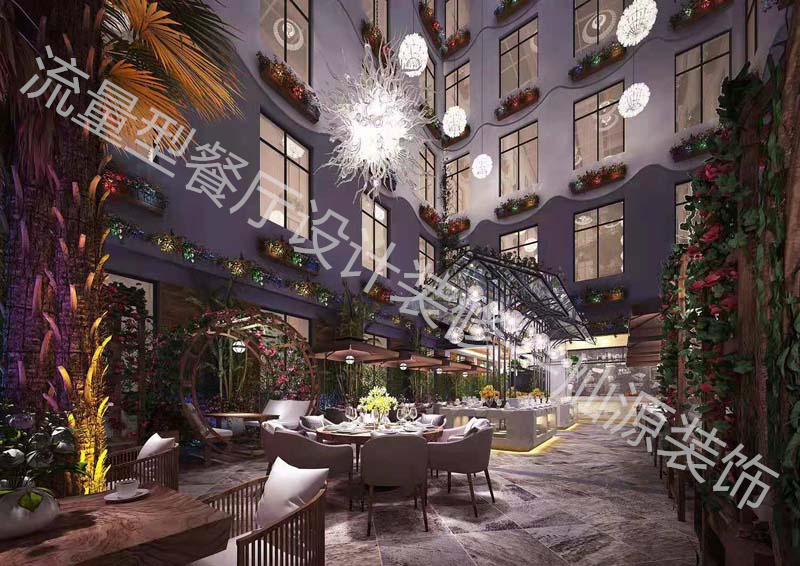 水泥工業(yè)風餐廳設(shè)計裝修效果圖&mdash;燦源裝飾