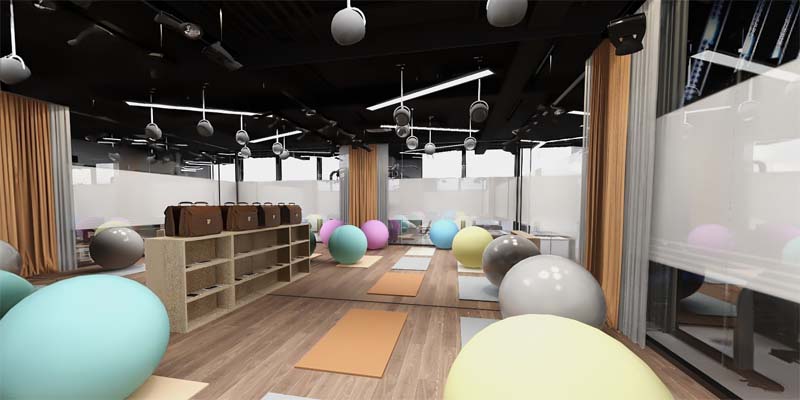 健身會所設(shè)計裝修效果圖&mdash;燦源裝飾